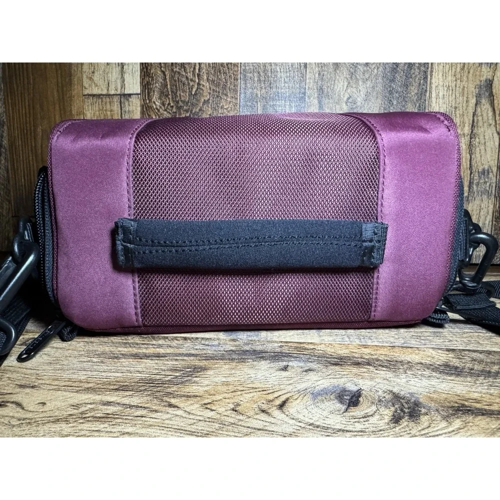 Lowepro‎ Edit 130 Burgundy Camera Bag Adjustable Shoulder Strap Side Pocket